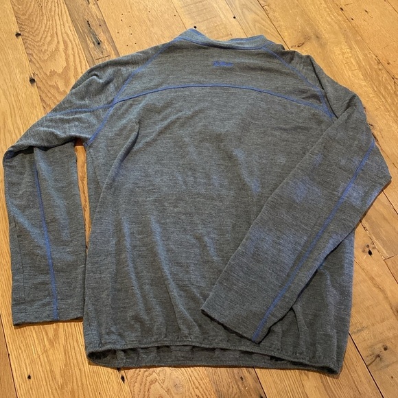 Wool L/S Half Zip Scranton/Wilkes-Barre RailRiders Top Sweater Blue Gray XXL - Picture 8 of 11